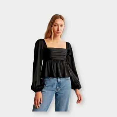 Abercrombie & Fitch Emerson Satin Top