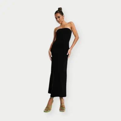 ASOS Black Bandeau Maxi Dress 