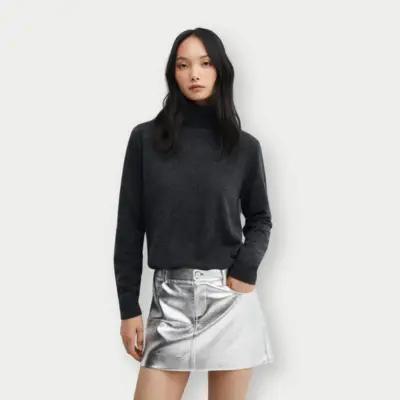 Mango Short Foil Skirt