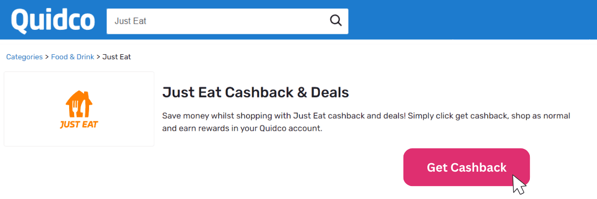 Quidco hot sale just eat