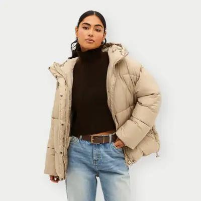 Monki Oversized Hooded Puffer Jacket